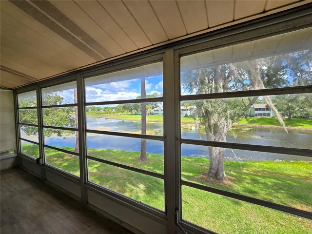 Enclosed Lanai with view of Lake Sparkle