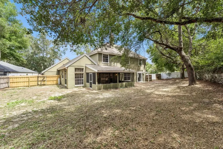 Massive fenced back yard
