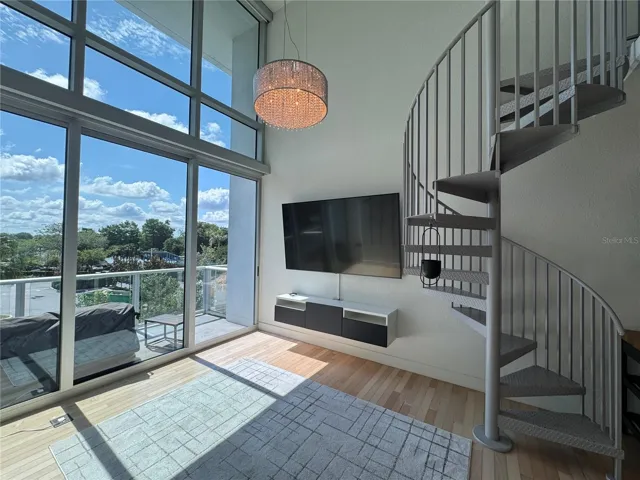 Stairs to second level