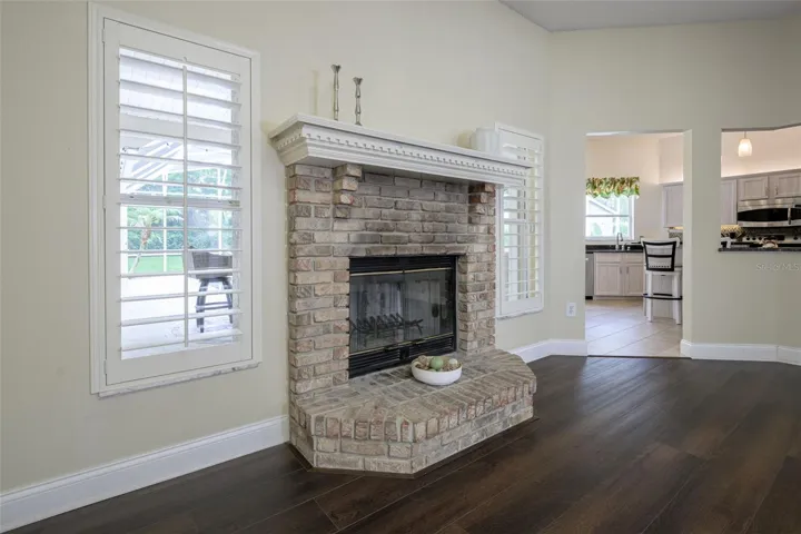 Wood-burning fireplace