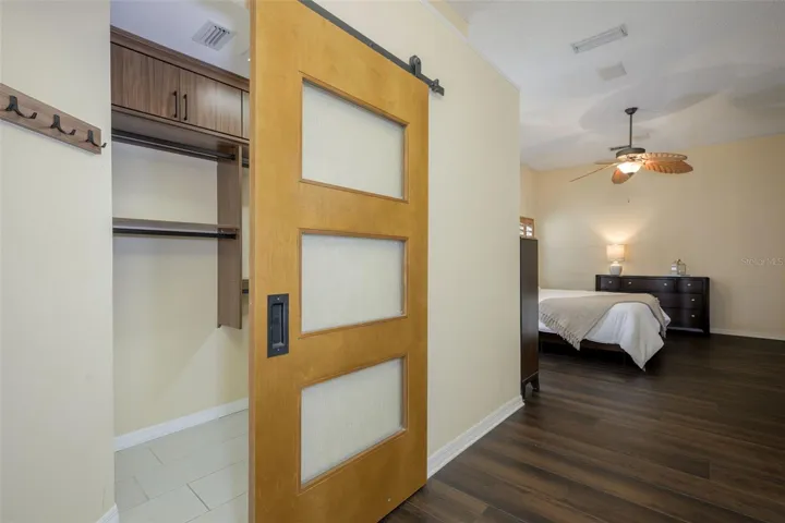 Entrance to Primary with walkin closet