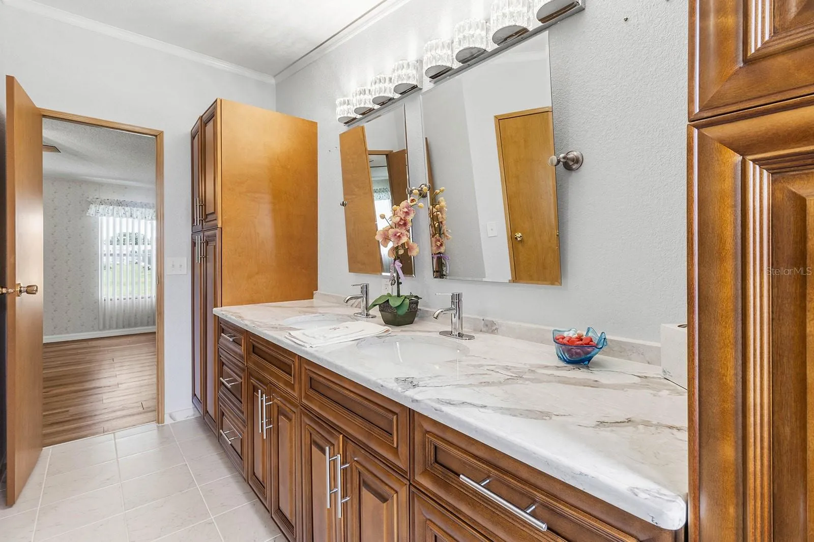 Primary bathroom with dual sink