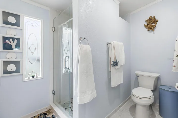 Primary bathroom with walk-in shower