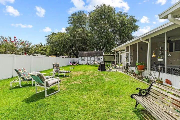 Back yard and shed