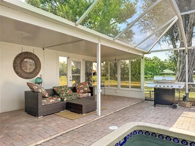 Second covered area lanai on the West side of the house