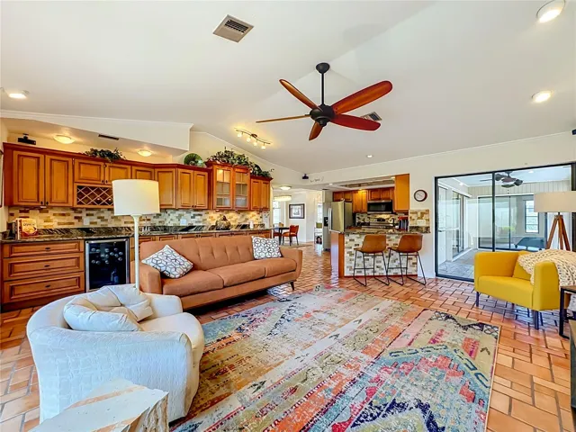 Additional cabinetry with wet bar