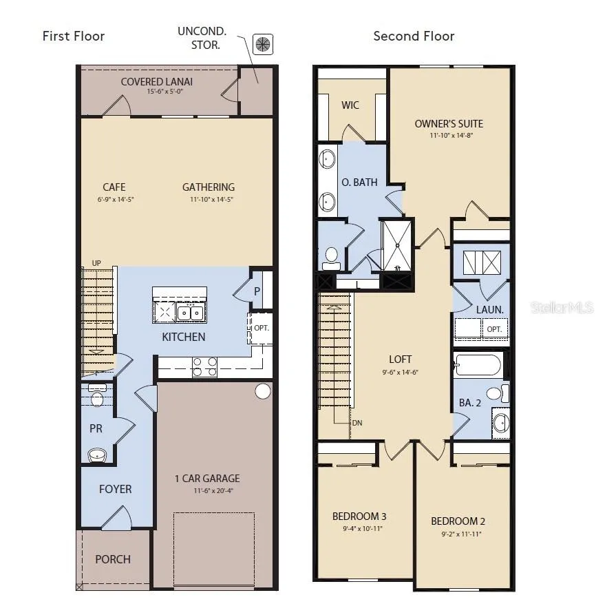 Floor Plan - Floor One and Floor Two
