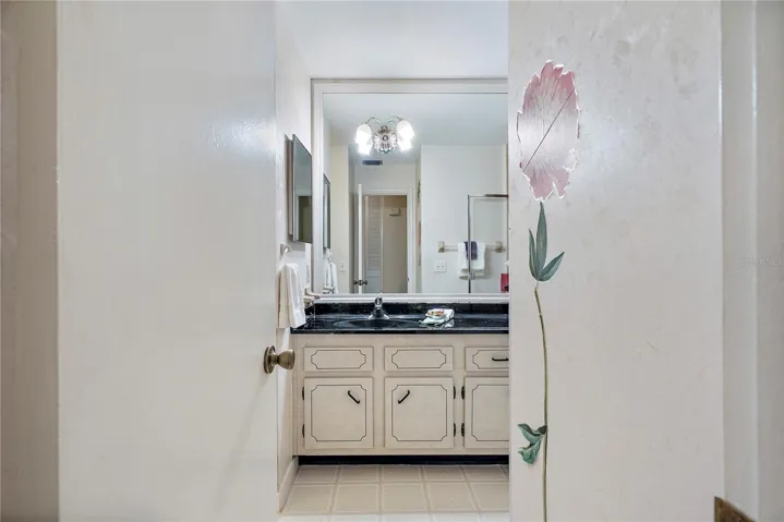 Guest bathroom in hallway