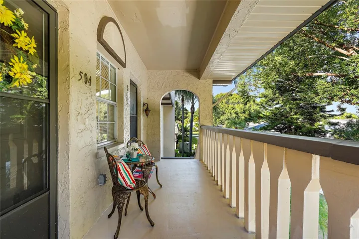 Private front patio