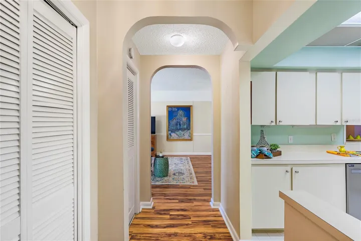 Foyer with two closets
