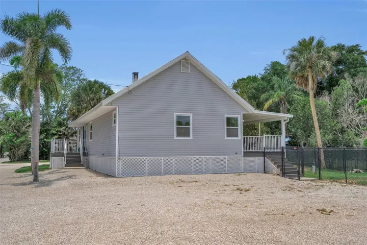 1057 Bayshore Rd, Terra Ceia FL 34250 MLS # A4697049Back porch and fence pet area