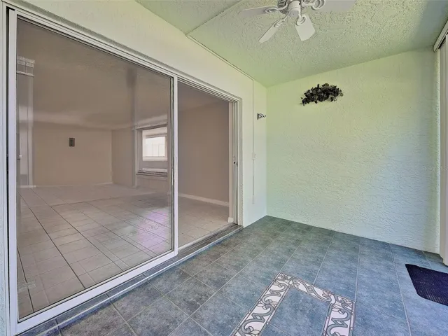 Sliding doors to living room