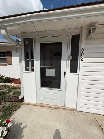 Front porch with new door