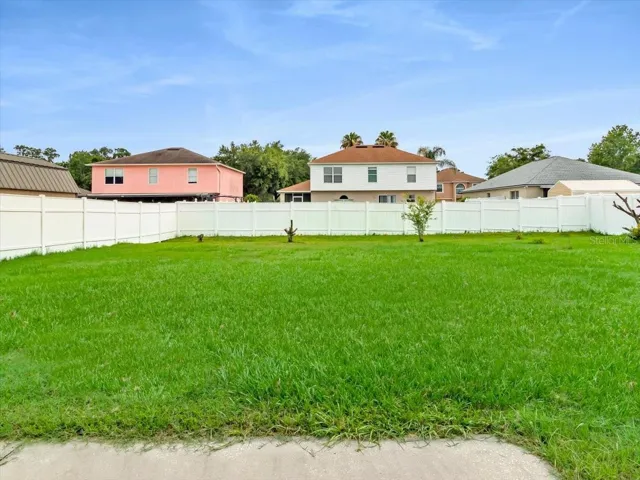 Spacious Back yard fully fenced with Vinyl Privacy fencing
