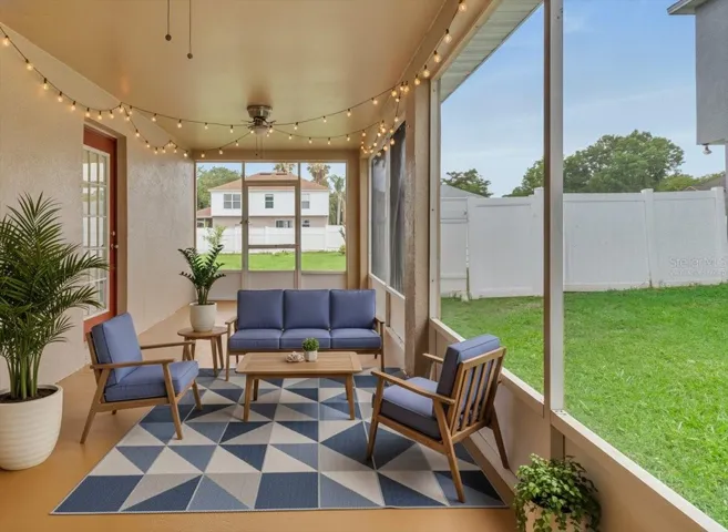 Virtually Staged Screened Lanai