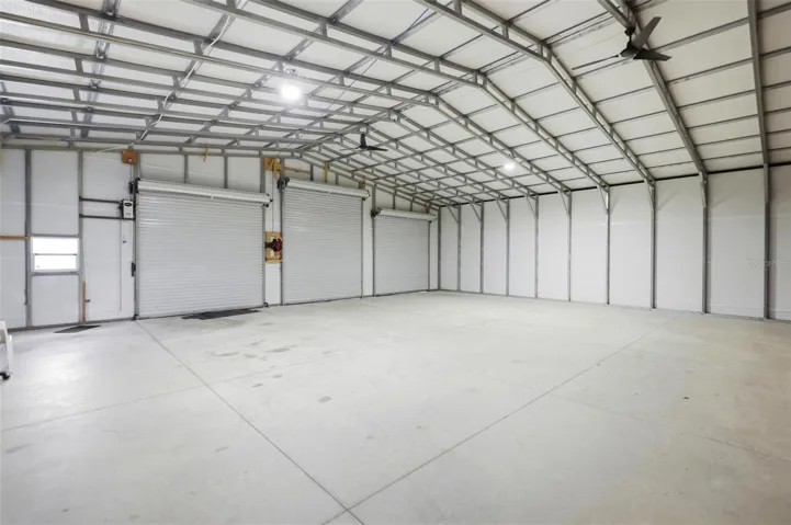 three roll up doors