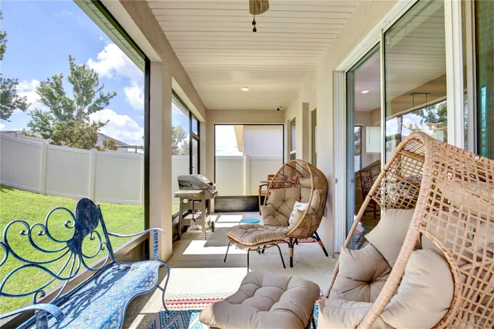 Relax in the screened in Lanai