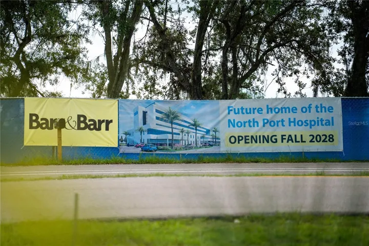 Future home of Sarasota Memorial North Port Hospital, expected opening Fall 2028.
