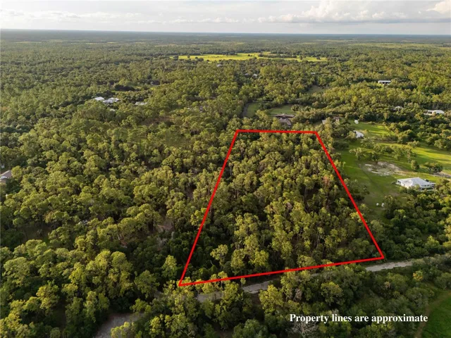Approximate property lines shown. Property offers excellent privacy and flexibility.