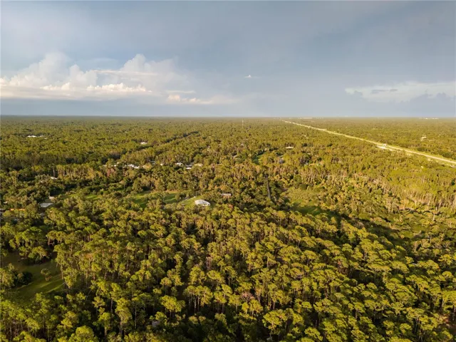 Aerial view showcasing the size and privacy of this unique estate property.