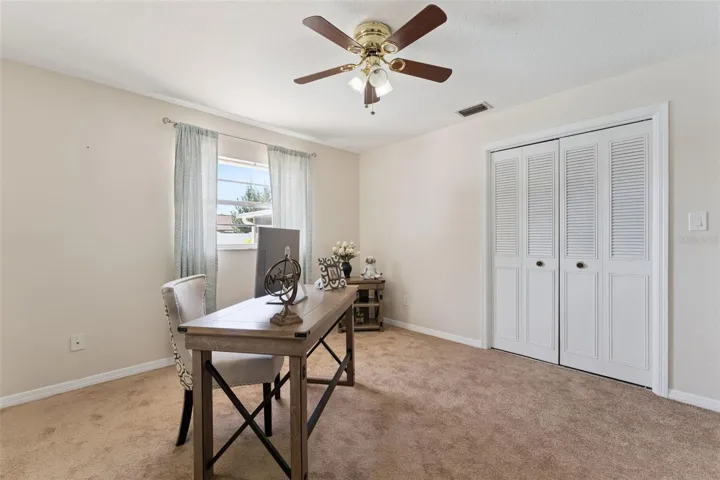 Bedroom #4 being used as an office.