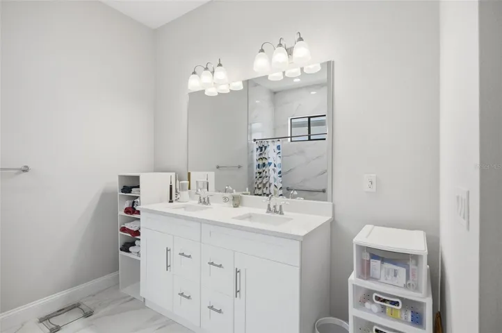 Owners bath, double vanity