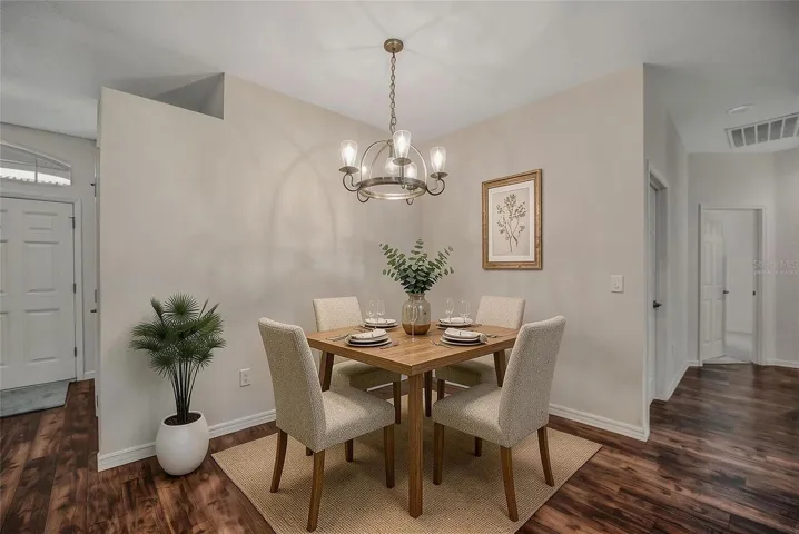 Dinette area virtually staged.