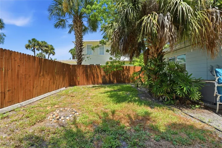 Fenced yard