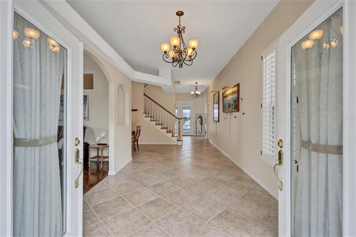 Welcome home! Front door looking into the foyer of the home.