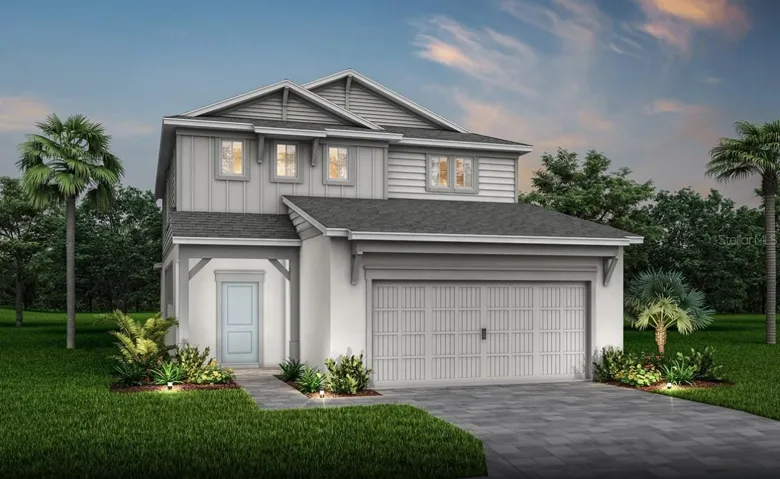 Exterior Design. Artistic rendering for this new construction home. Pictures are for illustrative purposes only. Elevations, colors and options may vary.
