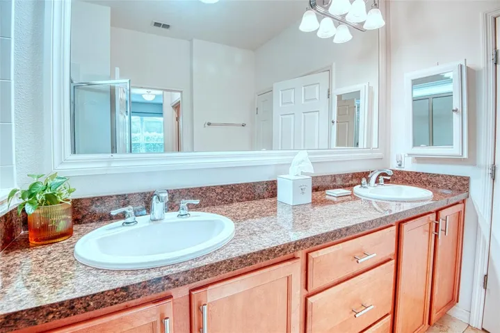 Raised vanity with Double Sinks