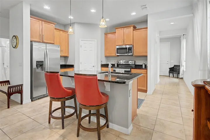 Kitchen View with Breakfast Bar