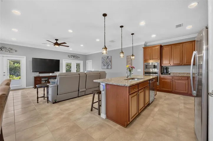 Open-Concept Kitchen & Living Area | Expansive open-concept layout designed for comfortable everyday living and effortless entertaining.