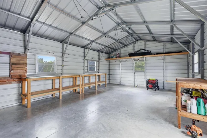 Shed interior