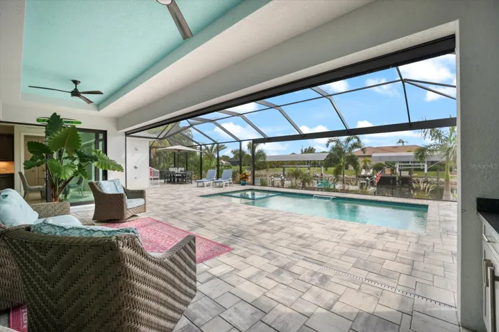 Pool Features: Hot Tub, Sun Shelf, and Waterfall