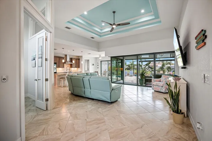 Tray Ceiling in Great Room. Tile Throughout The Home. No Carpet.