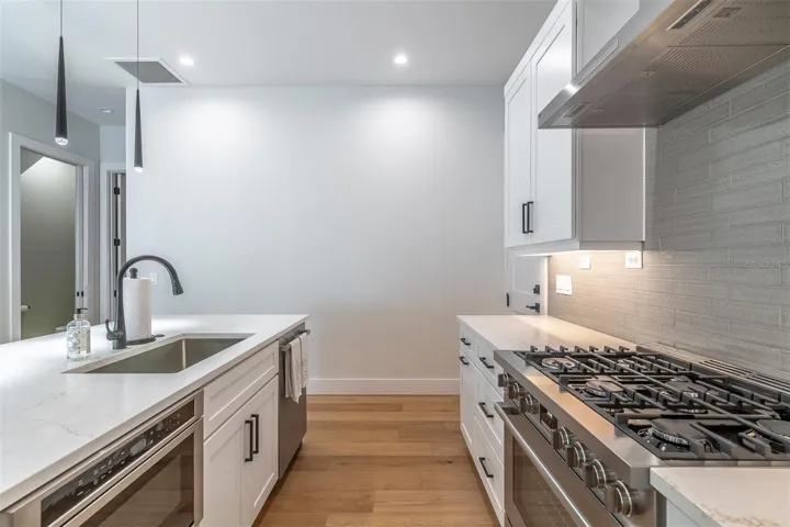 High end finishes and appliances make this kitchen convenient and functional.