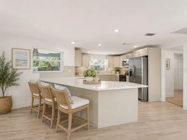 This photo has been virtually staged:  Kitchen area