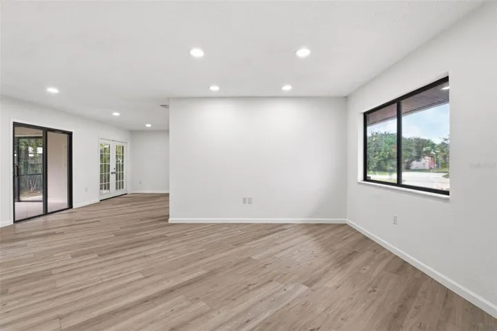 Living Room with wall for Entertainment Center