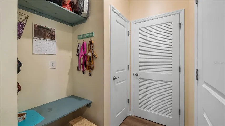 Drop off area near garage.