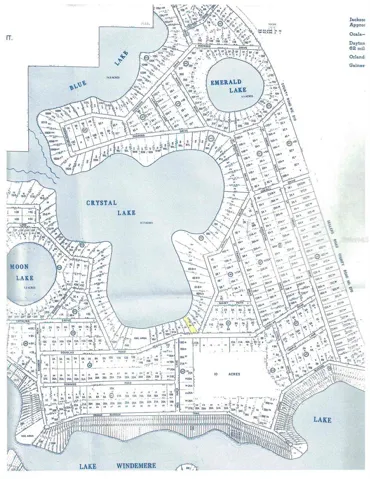 subdivision plat / home highlighted