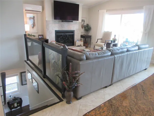 2nd story living room / fireplace / stairwell