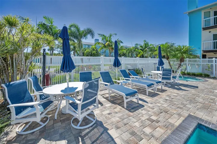 Patio area surrounding the Heated Pool.
