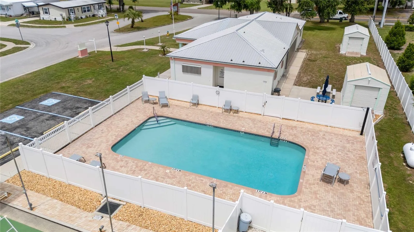 Community heated pool.