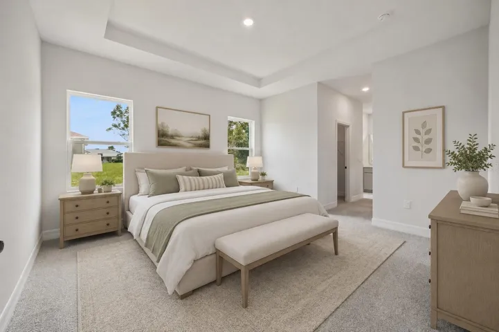 Virtually Staged Primary Bedroom