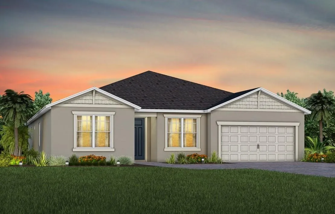 Exterior Design. Artistic rendering for this new construction home. Pictures are for illustrative purposes only. Elevations, colors and options may vary.
