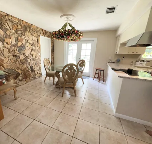 Dining Space with French Doors