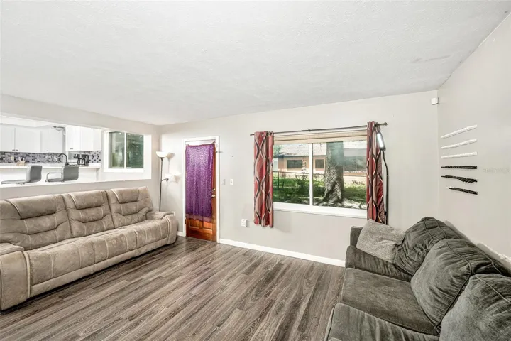 Lower level family room from kitchen