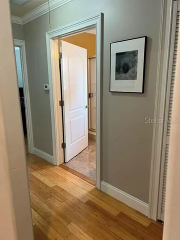 Hallway Between Offices With Bath Entry