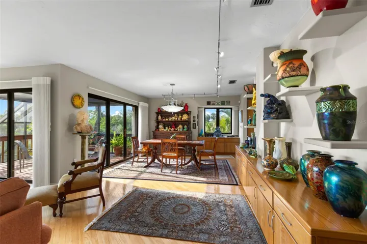 Living room to dining - again fantastic views over the water